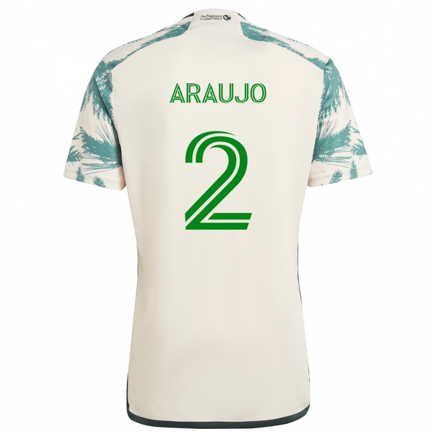 Kinderen Miguel Araujo #2 Beigebruin Uitshirt Uittenue 2024/25 T-Shirt