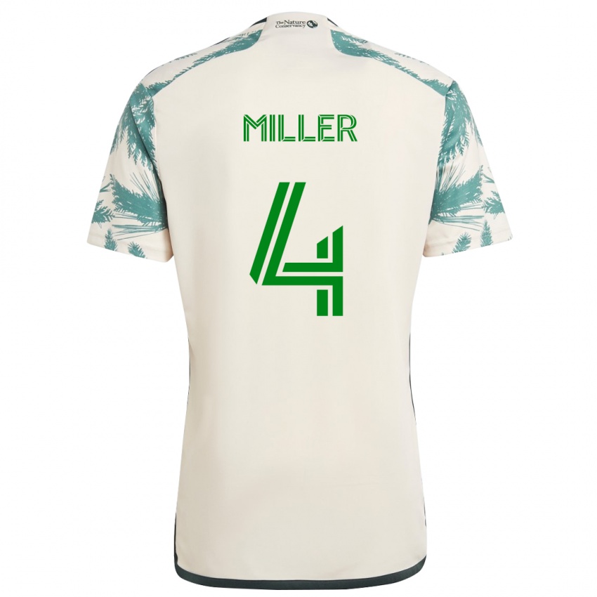 Kinderen Kamal Miller #4 Beigebruin Uitshirt Uittenue 2024/25 T-Shirt