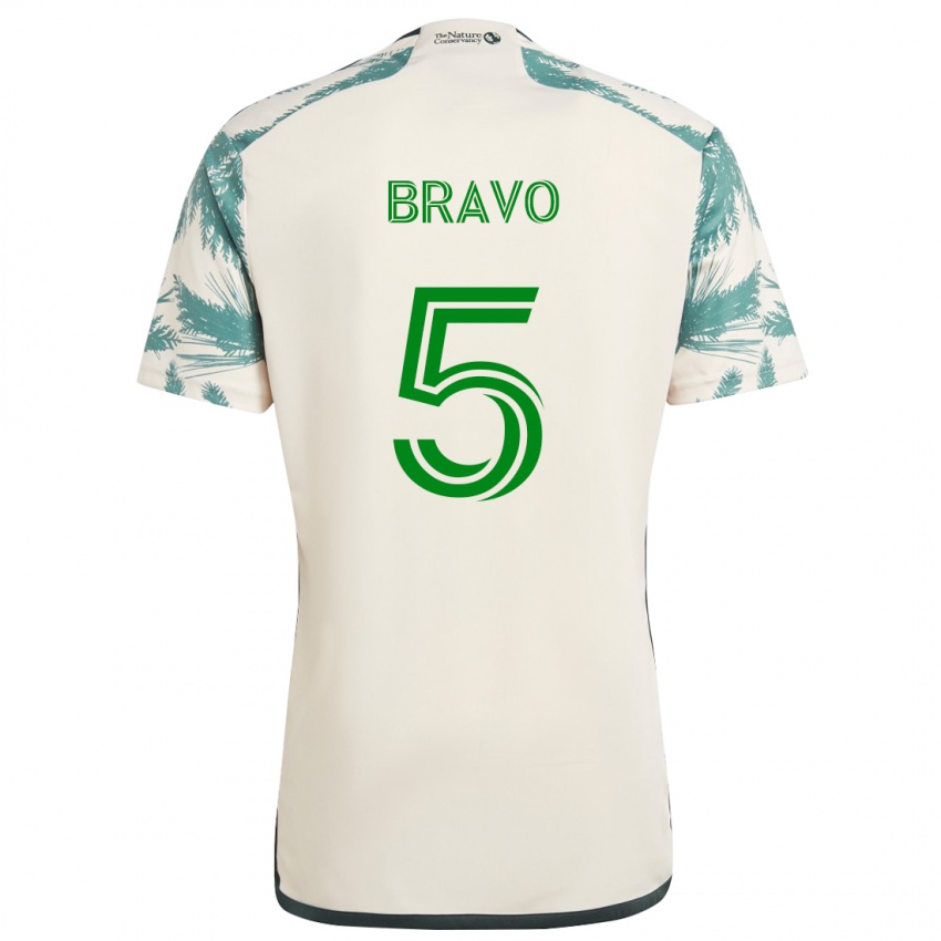 Kinderen Claudio Bravo #5 Beigebruin Uitshirt Uittenue 2024/25 T-Shirt