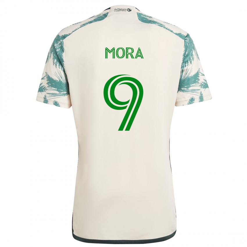 Kinderen Felipe Mora #9 Beigebruin Uitshirt Uittenue 2024/25 T-Shirt