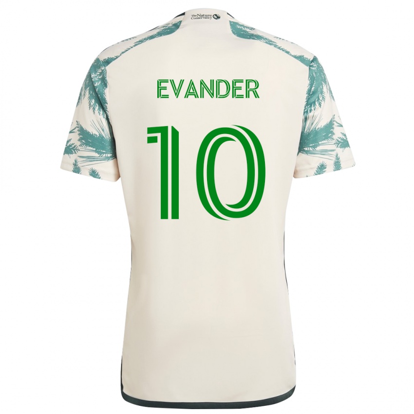 Kinderen Evander #10 Beigebruin Uitshirt Uittenue 2024/25 T-Shirt