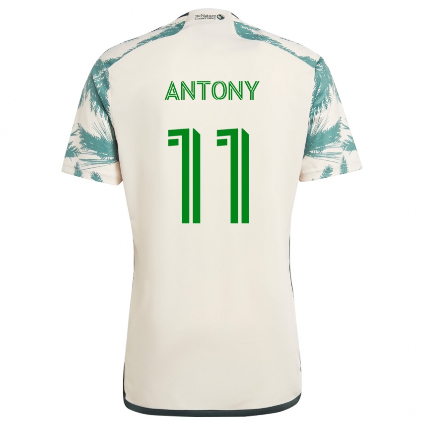 Kinderen Antony #11 Beigebruin Uitshirt Uittenue 2024/25 T-Shirt