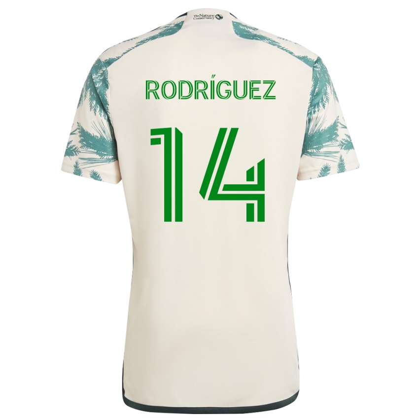 Kinderen Jonathan Rodriguez #14 Beigebruin Uitshirt Uittenue 2024/25 T-Shirt