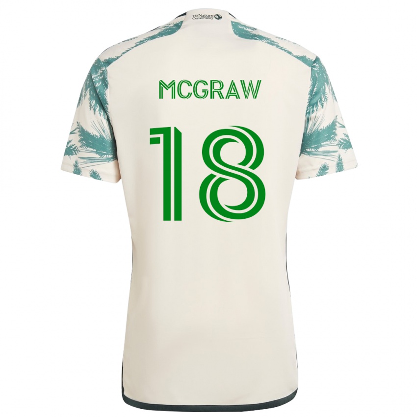 Kinderen Zac Mcgraw #18 Beigebruin Uitshirt Uittenue 2024/25 T-Shirt