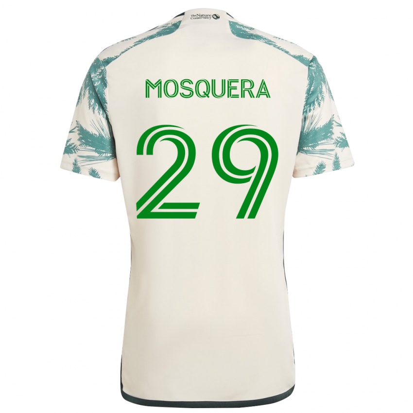 Kinderen Juan David Mosquera #29 Beigebruin Uitshirt Uittenue 2024/25 T-Shirt