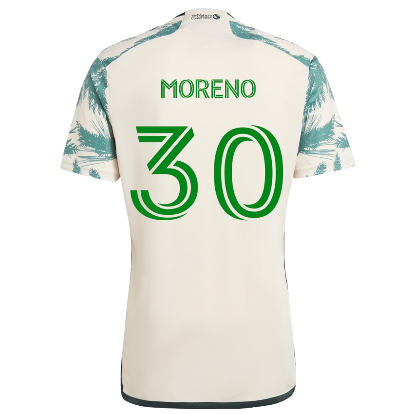 Kinderen Santiago Moreno #30 Beigebruin Uitshirt Uittenue 2024/25 T-Shirt