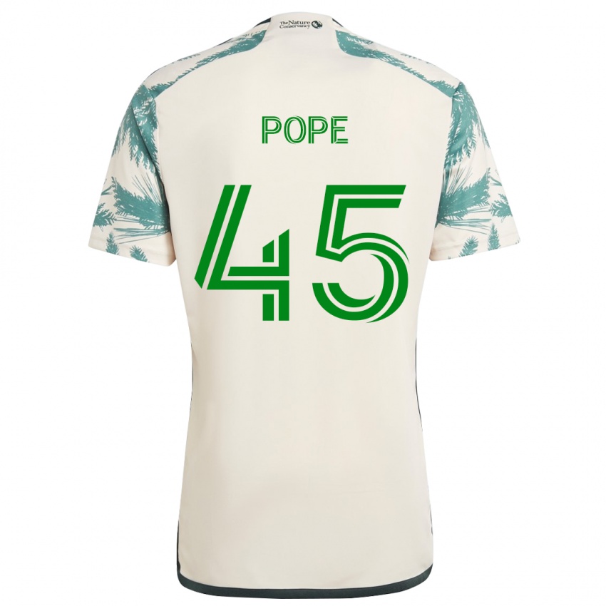 Kinderen Blake Pope #45 Beigebruin Uitshirt Uittenue 2024/25 T-Shirt