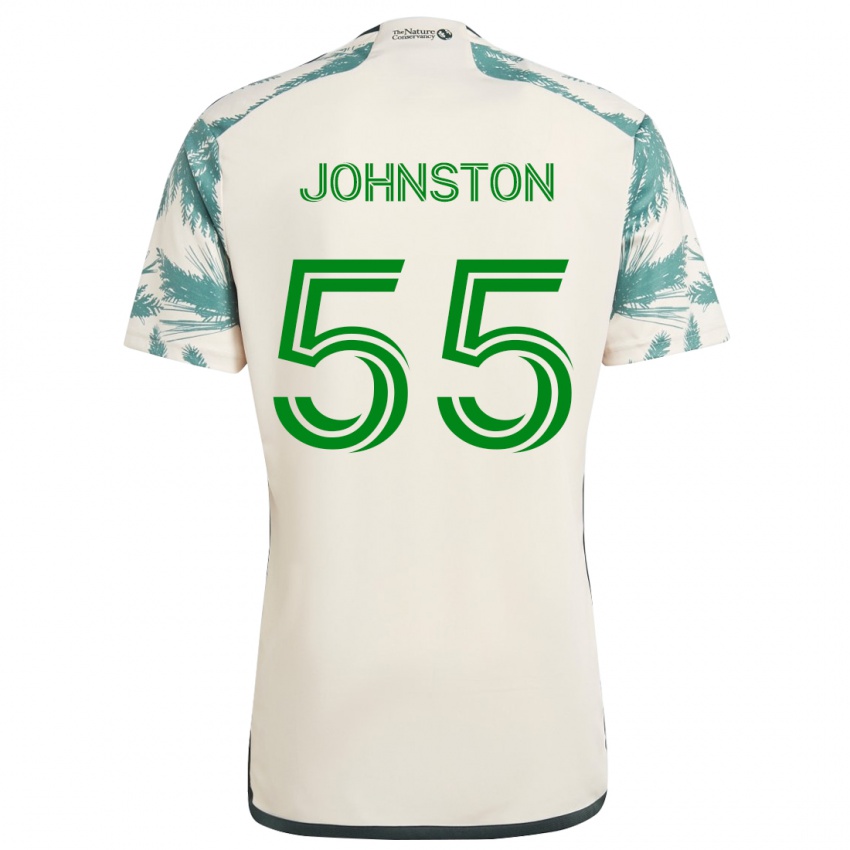 Kinderen Malcolm Johnston #55 Beigebruin Uitshirt Uittenue 2024/25 T-Shirt