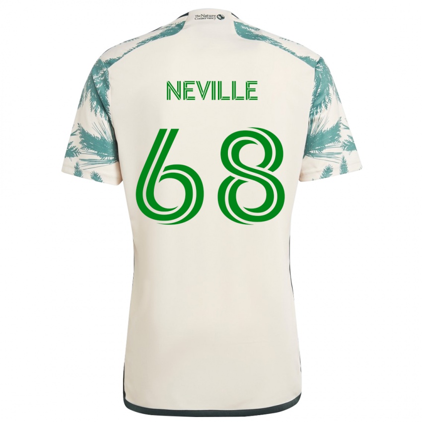 Kinderen Harvey Neville #68 Beigebruin Uitshirt Uittenue 2024/25 T-Shirt