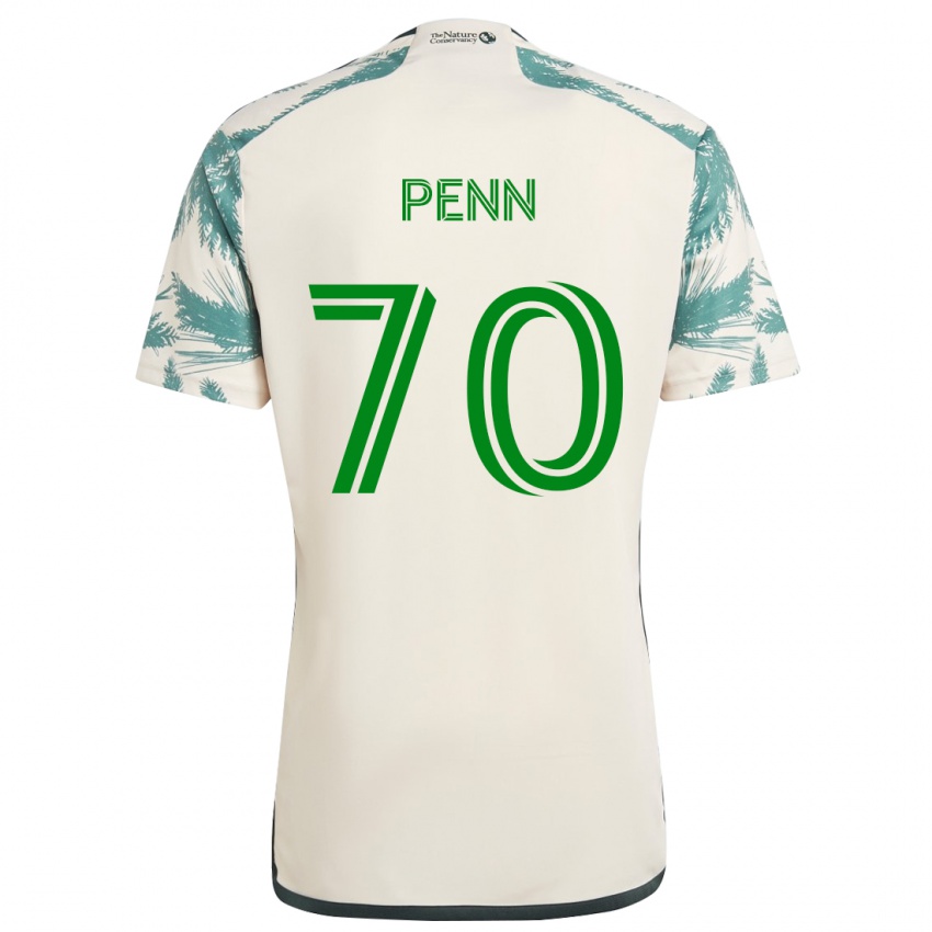 Kinderen Josh Penn #70 Beigebruin Uitshirt Uittenue 2024/25 T-Shirt