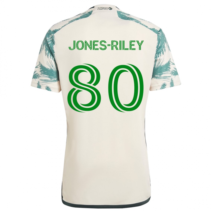 Kinderen Jaden Jones-Riley #80 Beigebruin Uitshirt Uittenue 2024/25 T-Shirt