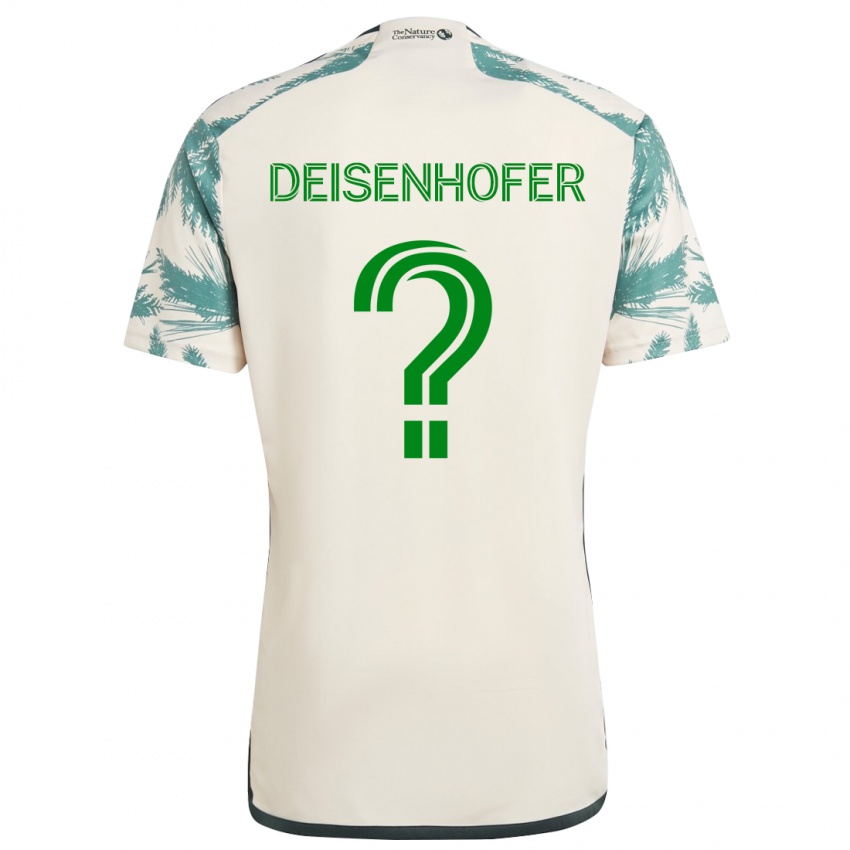 Kinderen Maximilian Deisenhofer #0 Beigebruin Uitshirt Uittenue 2024/25 T-Shirt