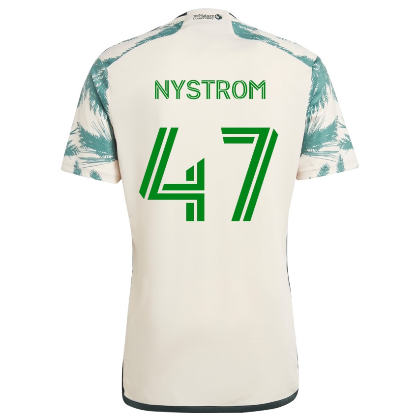 Kinderen Maximo Nystrom #47 Beigebruin Uitshirt Uittenue 2024/25 T-Shirt