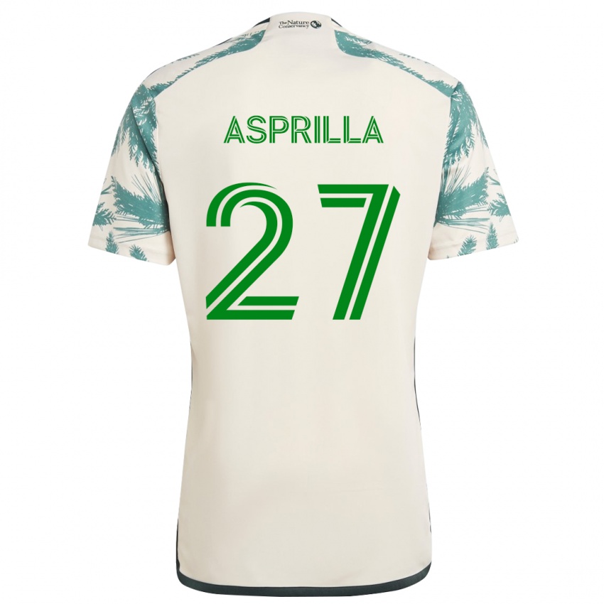 Kinderen Dairon Asprilla #27 Beigebruin Uitshirt Uittenue 2024/25 T-Shirt