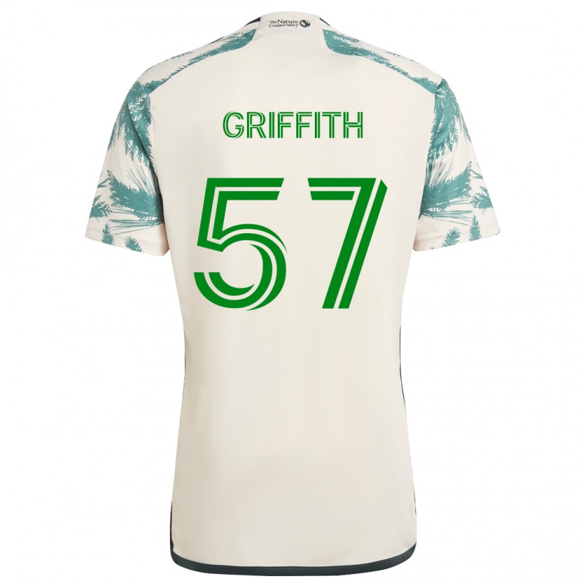 Kinderen Víctor Griffith #57 Beigebruin Uitshirt Uittenue 2024/25 T-Shirt