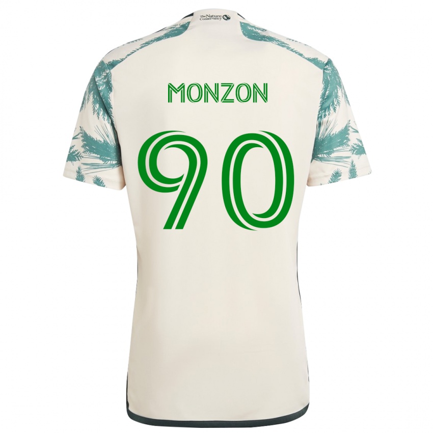 Kinderen Florián Monzón #90 Beigebruin Uitshirt Uittenue 2024/25 T-Shirt