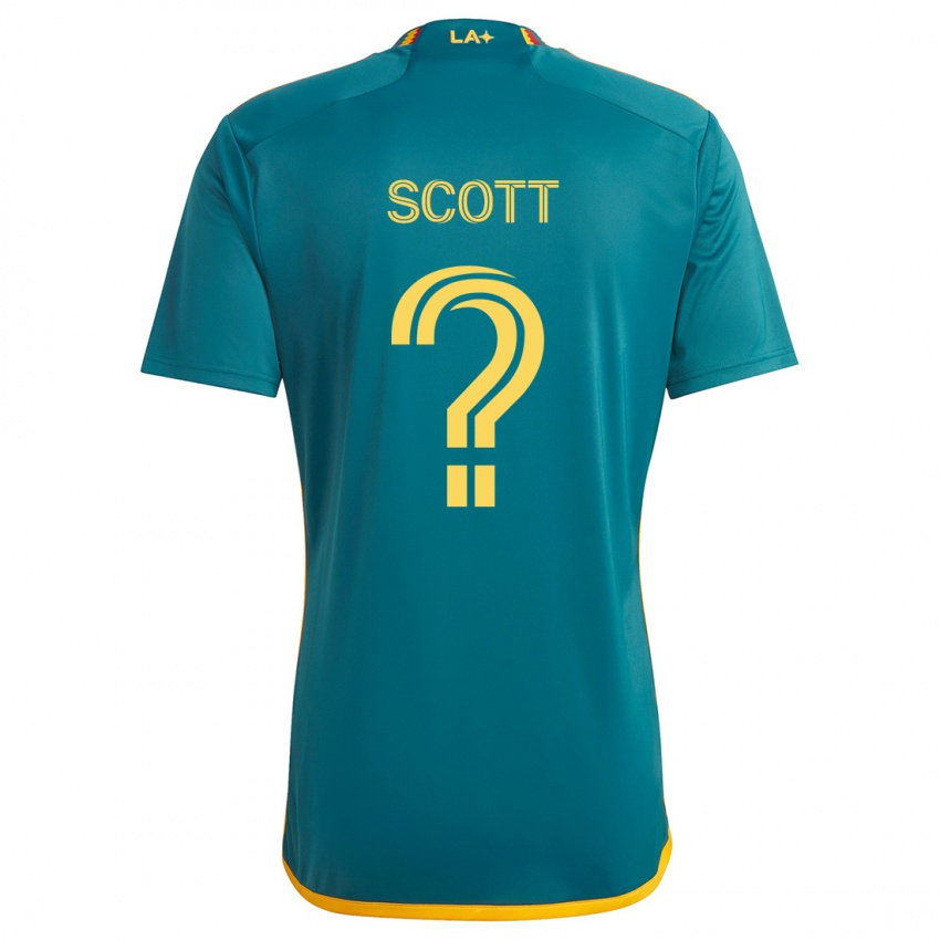 Kinderen Brady Scott #0 Groen Geel Uitshirt Uittenue 2024/25 T-Shirt