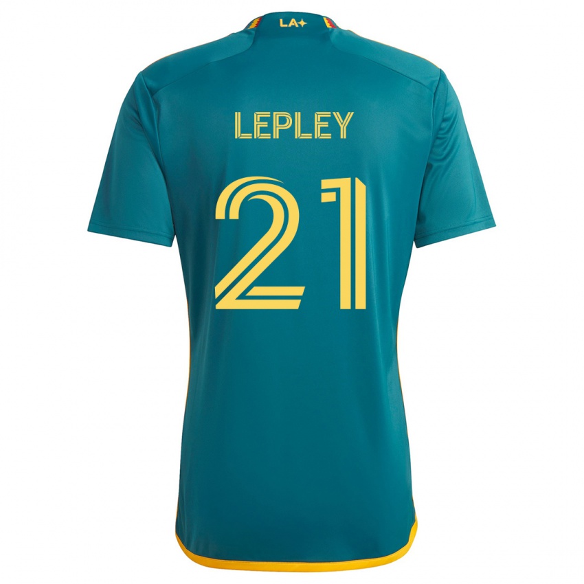 Kinderen Tucker Lepley #21 Groen Geel Uitshirt Uittenue 2024/25 T-Shirt