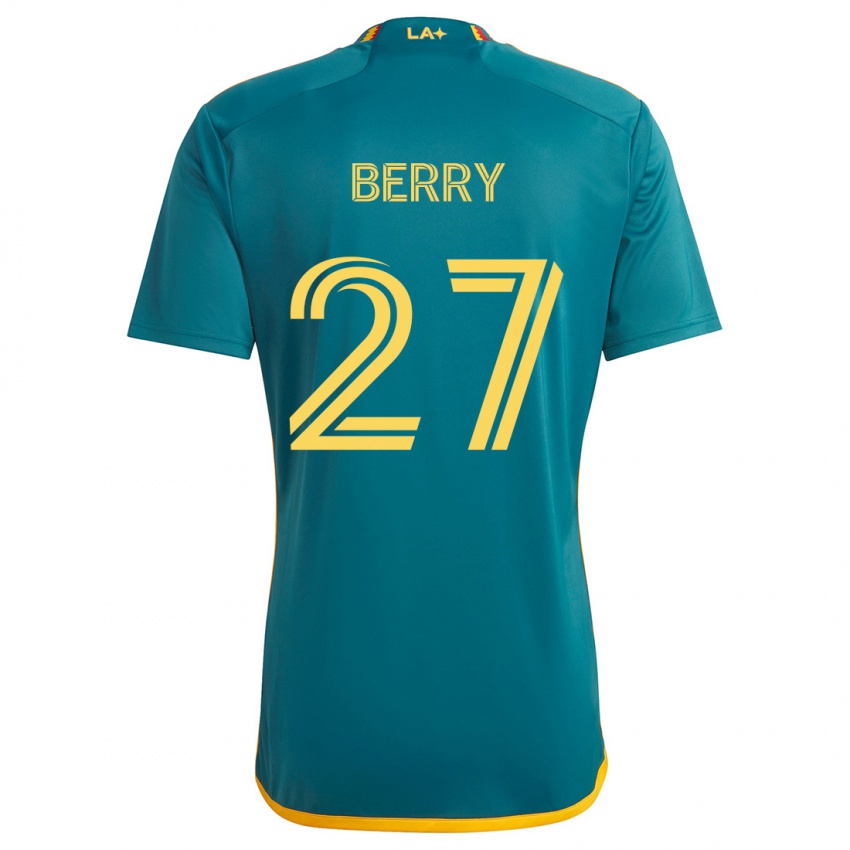 Kinderen Miguel Berry #27 Groen Geel Uitshirt Uittenue 2024/25 T-Shirt