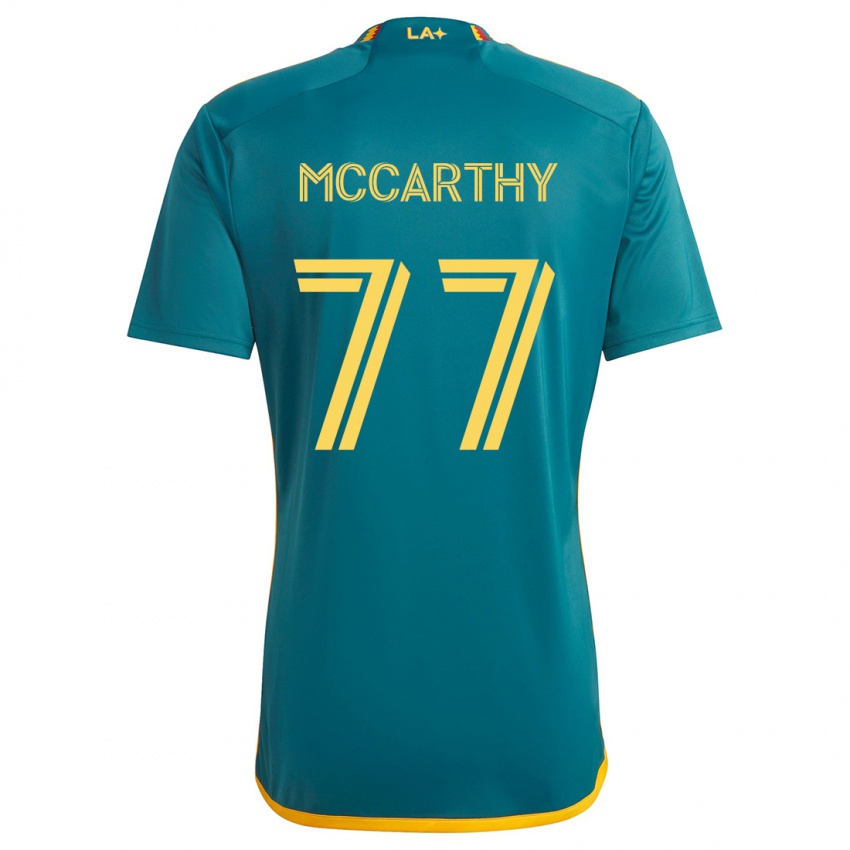 Kinderen John Mccarthy #77 Groen Geel Uitshirt Uittenue 2024/25 T-Shirt