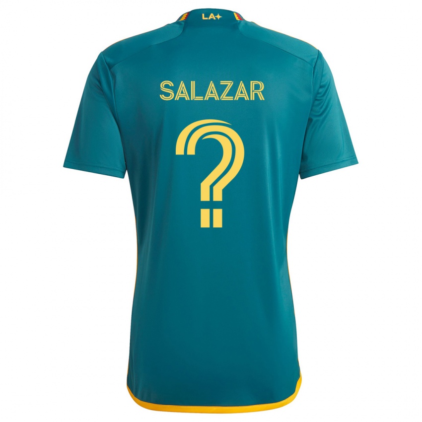 Kinderen Enrique Salazar #0 Groen Geel Uitshirt Uittenue 2024/25 T-Shirt