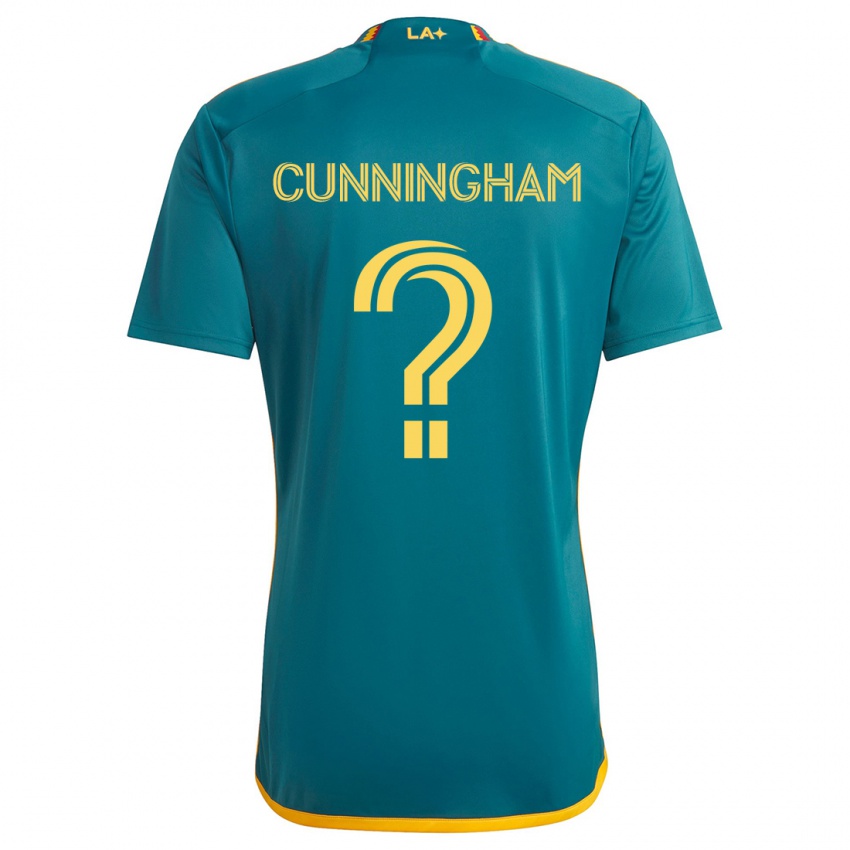 Kinderen Joaquin Cunningham #0 Groen Geel Uitshirt Uittenue 2024/25 T-Shirt