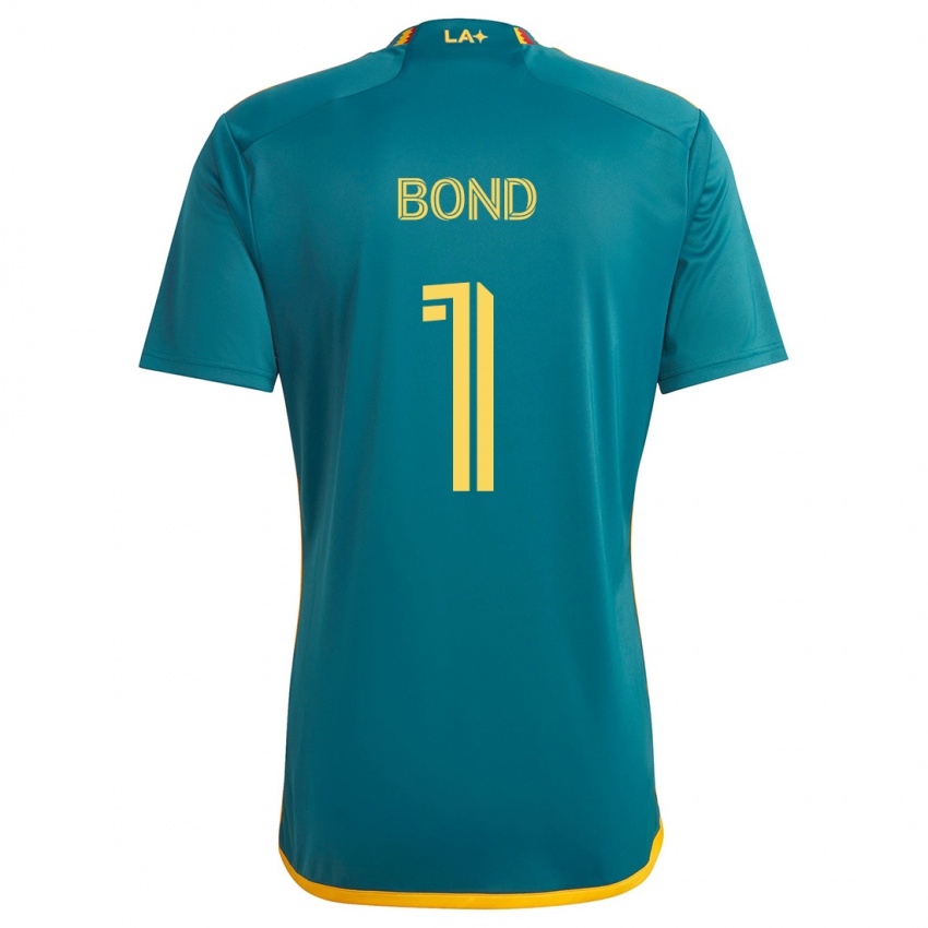 Kinderen Jonathan Bond #1 Groen Geel Uitshirt Uittenue 2024/25 T-Shirt