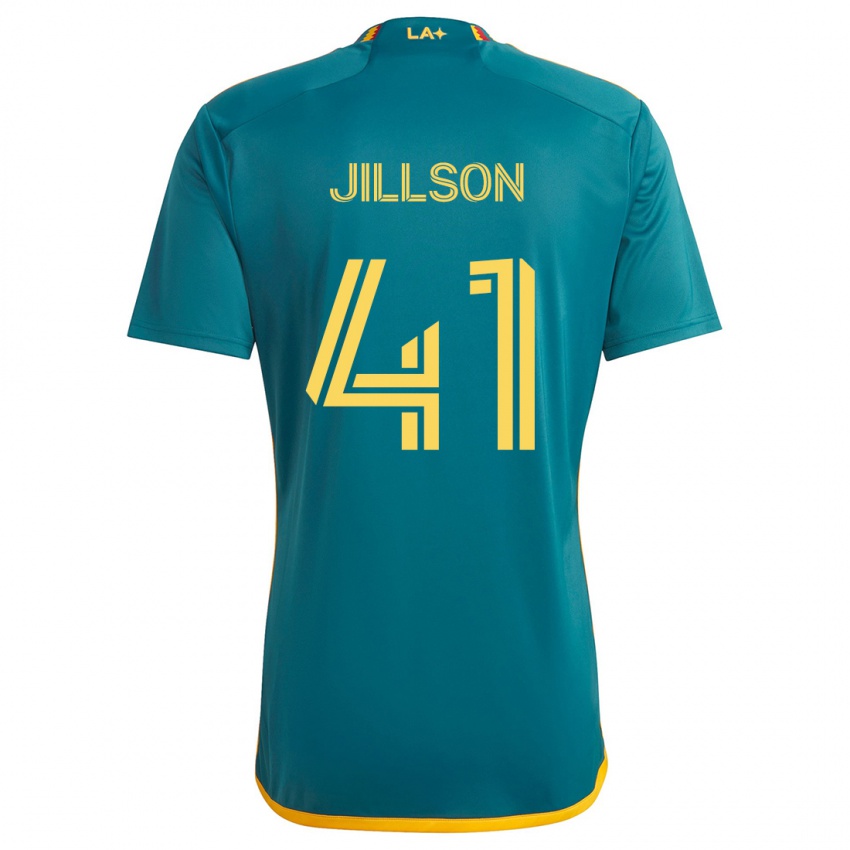 Kinderen Simon Jillson #41 Groen Geel Uitshirt Uittenue 2024/25 T-Shirt