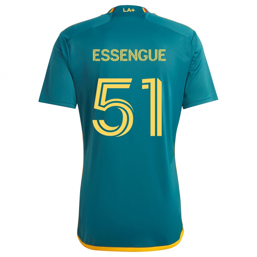 Kinderen Ascel Essengue #51 Groen Geel Uitshirt Uittenue 2024/25 T-Shirt