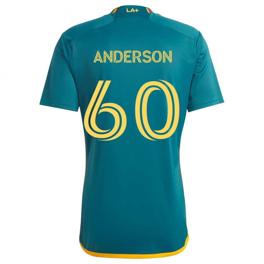 Kinderen Nolan Anderson #60 Groen Geel Uitshirt Uittenue 2024/25 T-Shirt