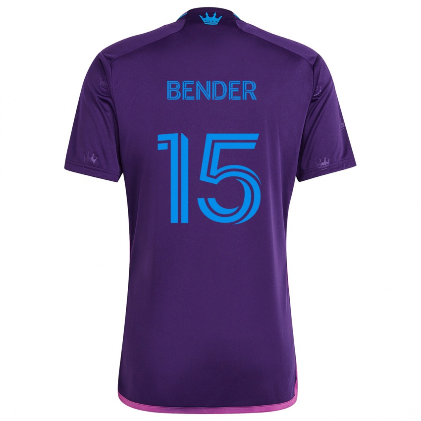 Kinderen Ben Bender #15 Paarsblauw Uitshirt Uittenue 2024/25 T-Shirt