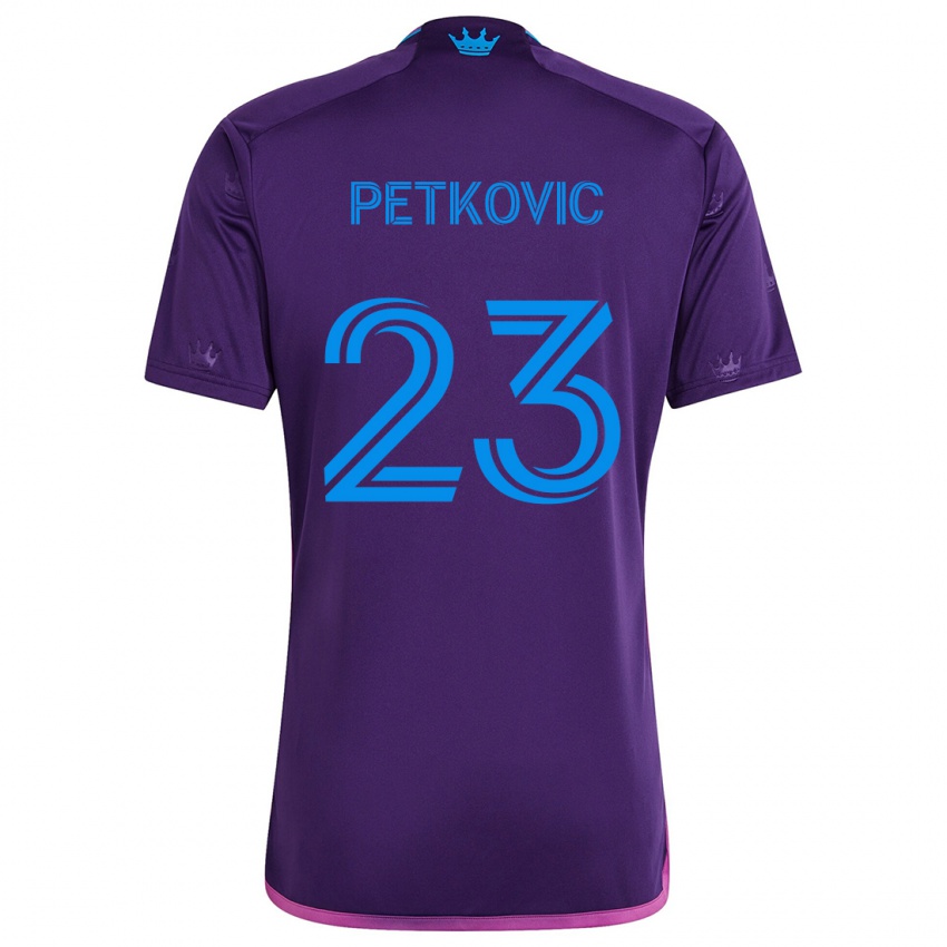 Kinderen Nikola Petkovic #23 Paarsblauw Uitshirt Uittenue 2024/25 T-Shirt