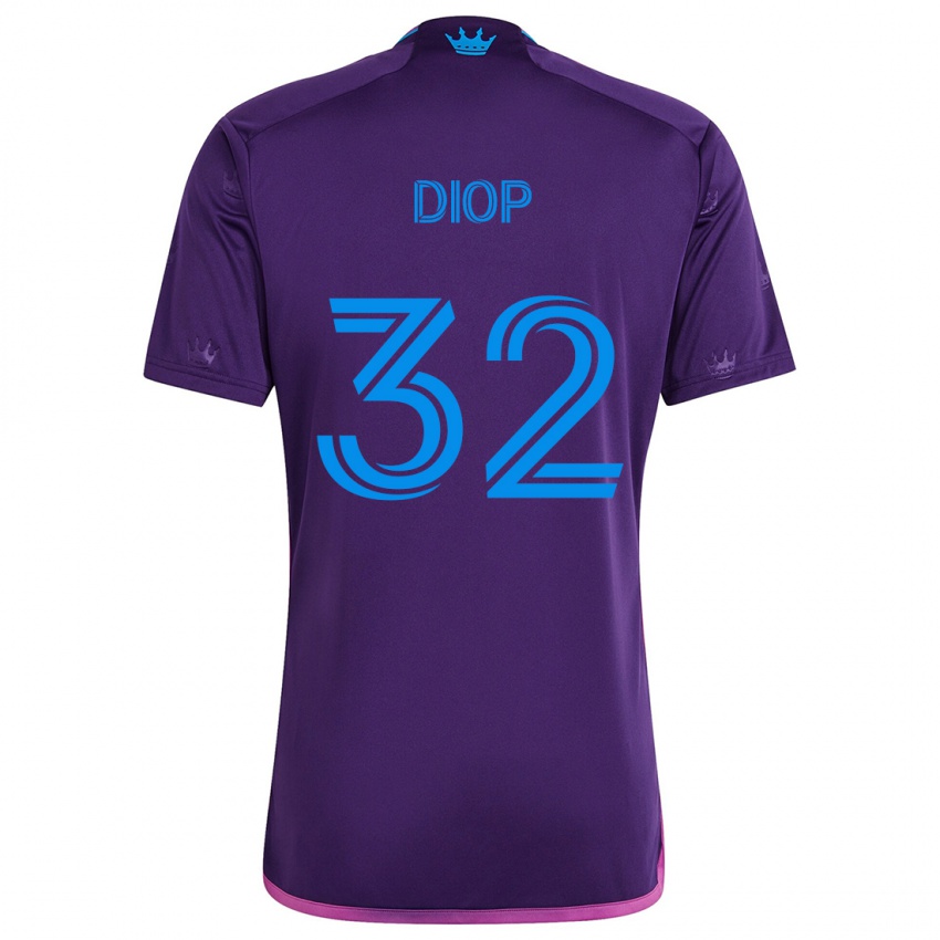 Kinderen Hamady Diop #32 Paarsblauw Uitshirt Uittenue 2024/25 T-Shirt