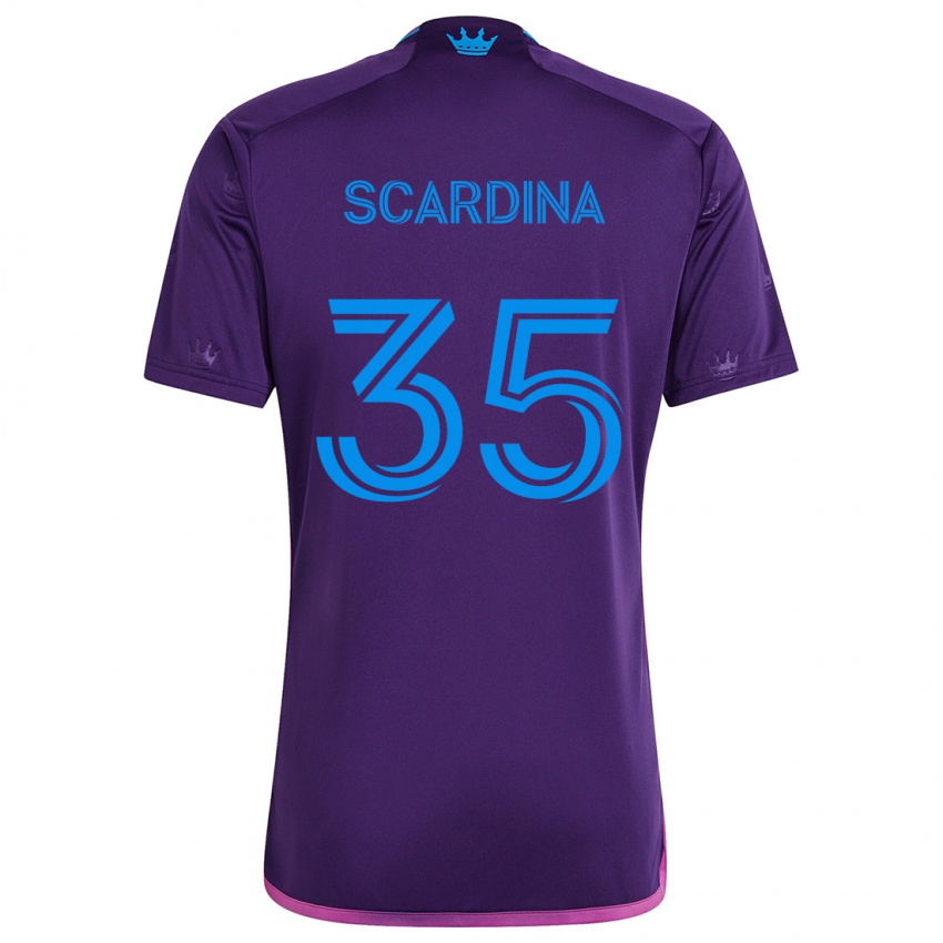 Kinderen Nick Scardina #35 Paarsblauw Uitshirt Uittenue 2024/25 T-Shirt