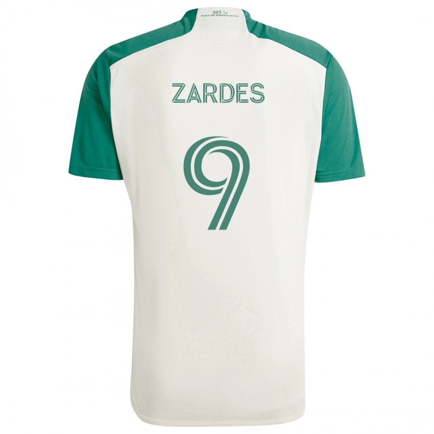 Kinderen Gyasi Zardes #9 Bruine Kleuren Groen Uitshirt Uittenue 2024/25 T-Shirt