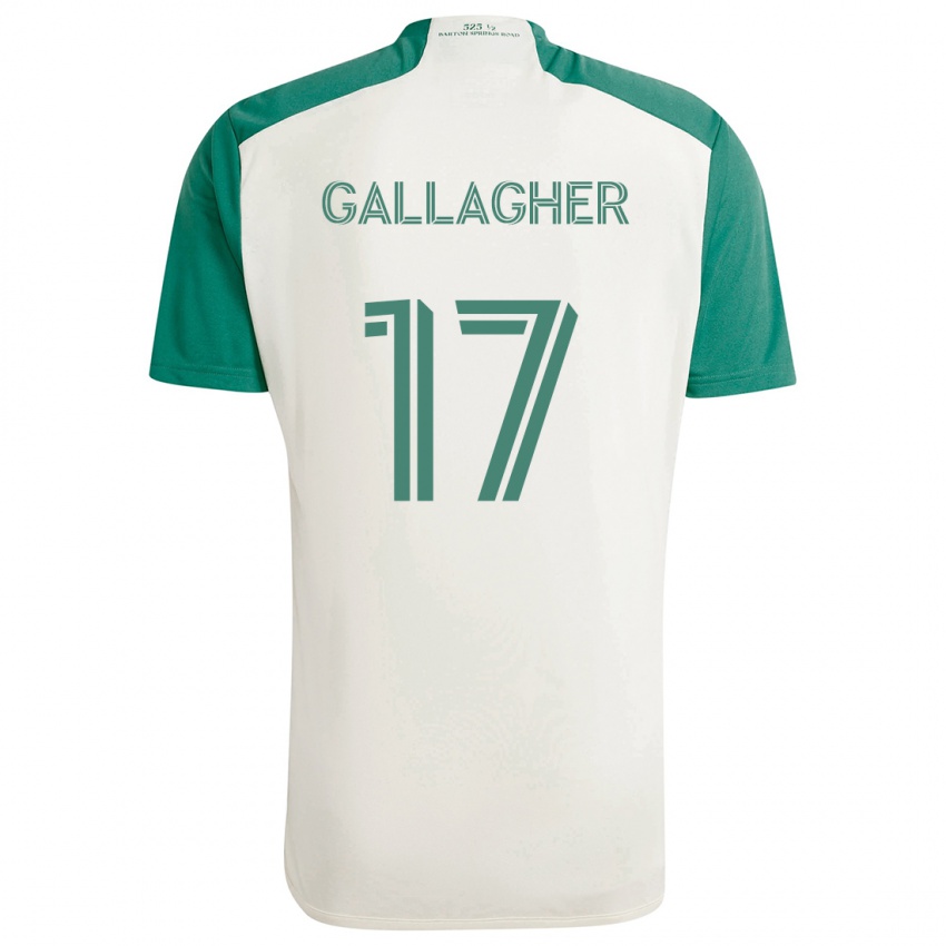 Kinderen Jon Gallagher #17 Bruine Kleuren Groen Uitshirt Uittenue 2024/25 T-Shirt