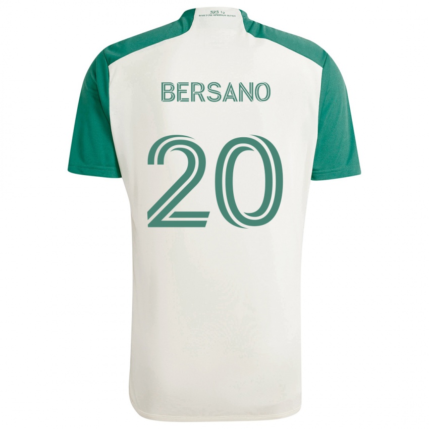 Kinderen Matt Bersano #20 Bruine Kleuren Groen Uitshirt Uittenue 2024/25 T-Shirt