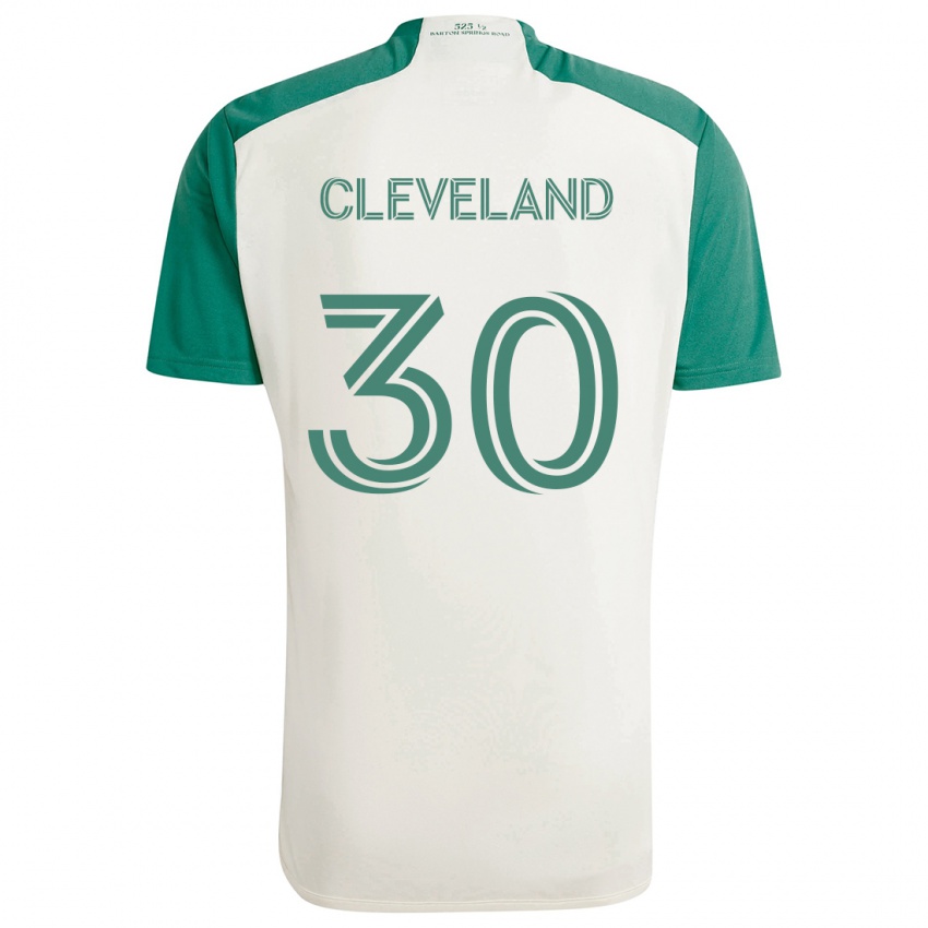 Kinderen Stefan Cleveland #30 Bruine Kleuren Groen Uitshirt Uittenue 2024/25 T-Shirt