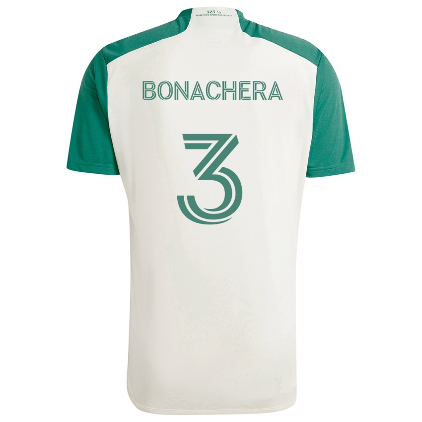 Kinderen Rubén Bonachera #3 Bruine Kleuren Groen Uitshirt Uittenue 2024/25 T-Shirt