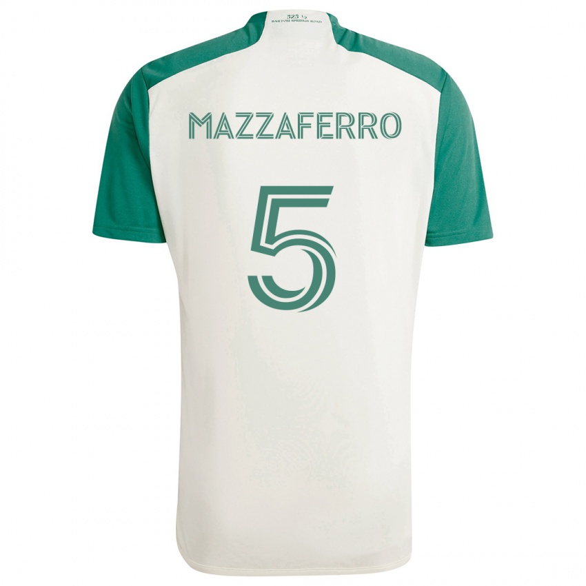 Kinderen Salvatore Mazzaferro #5 Bruine Kleuren Groen Uitshirt Uittenue 2024/25 T-Shirt