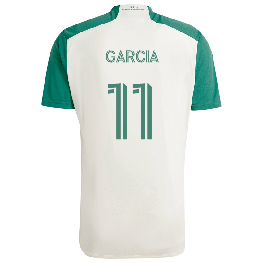 Kinderen Christopher Garcia #11 Bruine Kleuren Groen Uitshirt Uittenue 2024/25 T-Shirt