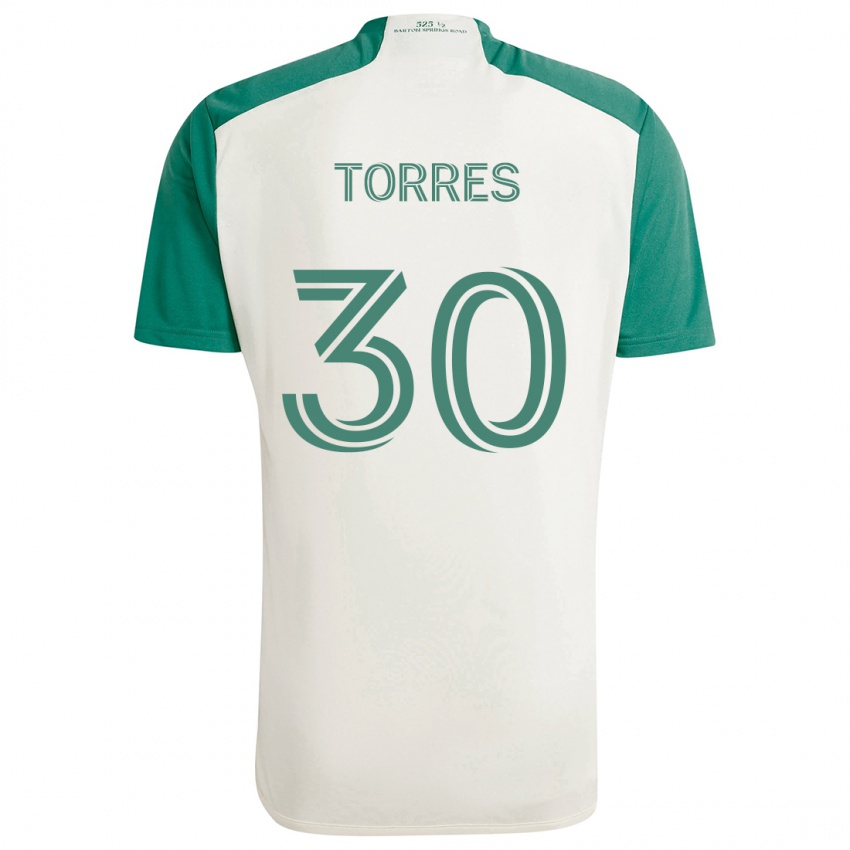 Kinderen Ervin Torres #30 Bruine Kleuren Groen Uitshirt Uittenue 2024/25 T-Shirt