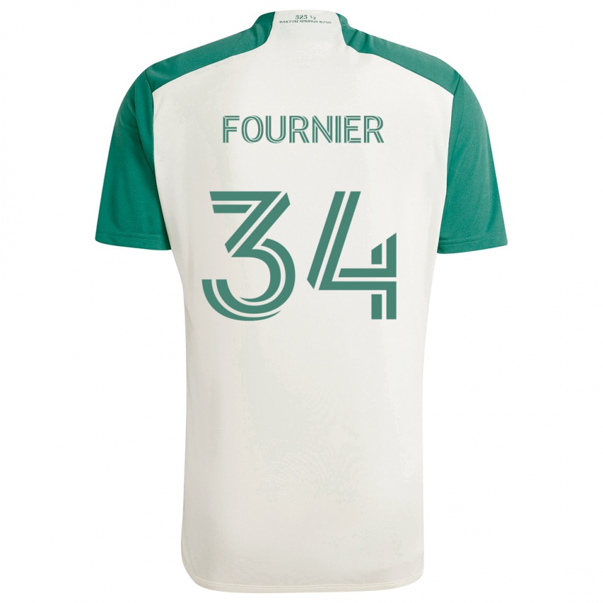 Kinderen Drake Fournier #34 Bruine Kleuren Groen Uitshirt Uittenue 2024/25 T-Shirt