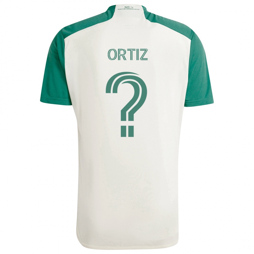 Kinderen Viggo Ortiz #0 Bruine Kleuren Groen Uitshirt Uittenue 2024/25 T-Shirt