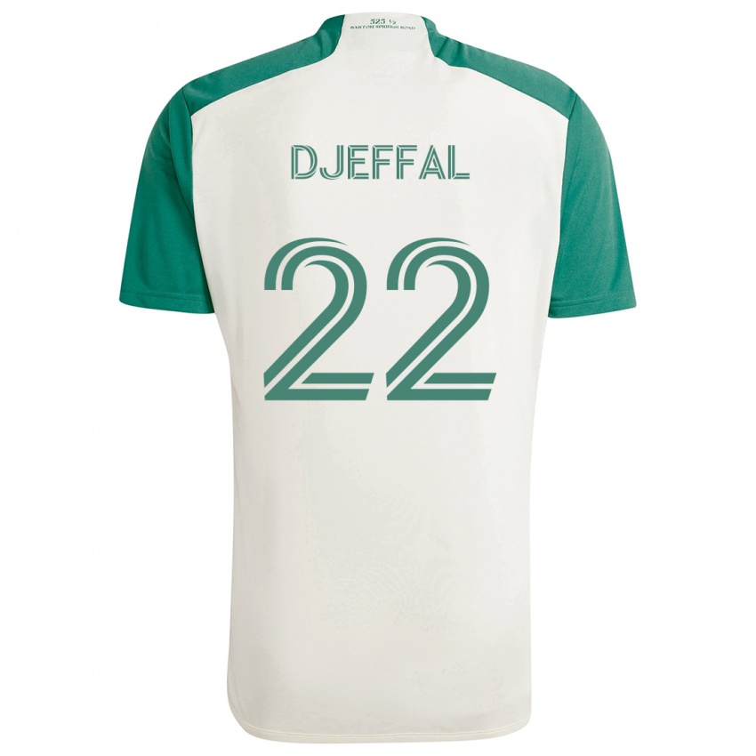 Kinderen Sofiane Djeffal #22 Bruine Kleuren Groen Uitshirt Uittenue 2024/25 T-Shirt