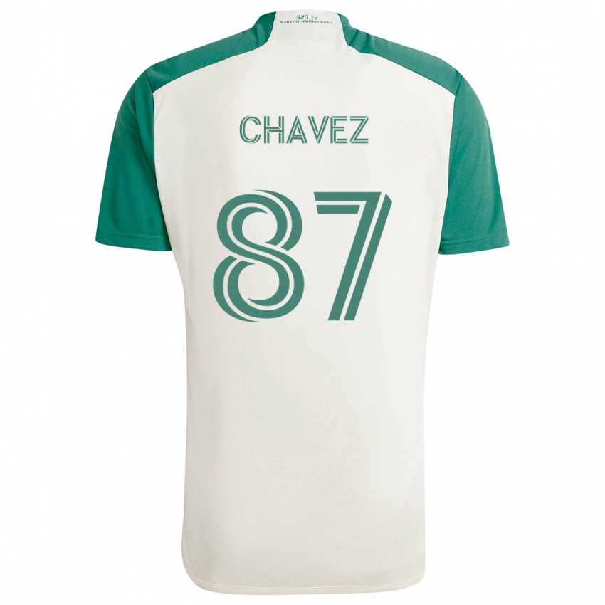 Kinderen Alfonso Ocampo-Chávez #87 Bruine Kleuren Groen Uitshirt Uittenue 2024/25 T-Shirt