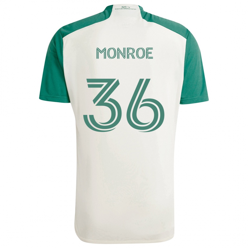 Kinderen Greg Monroe #36 Bruine Kleuren Groen Uitshirt Uittenue 2024/25 T-Shirt