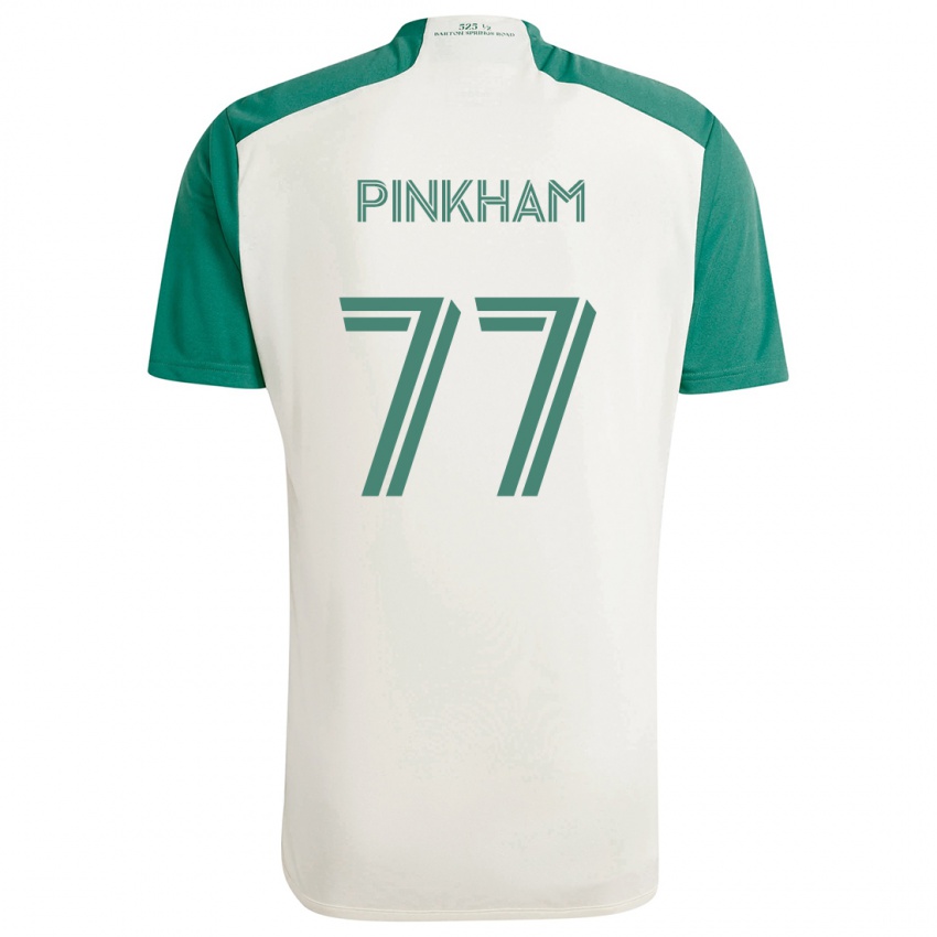 Kinderen Chris Pinkham #77 Bruine Kleuren Groen Uitshirt Uittenue 2024/25 T-Shirt