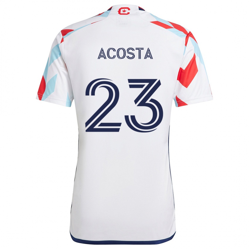 Kinderen Kellyn Acosta #23 Wit Rood Blauw Uitshirt Uittenue 2024/25 T-Shirt