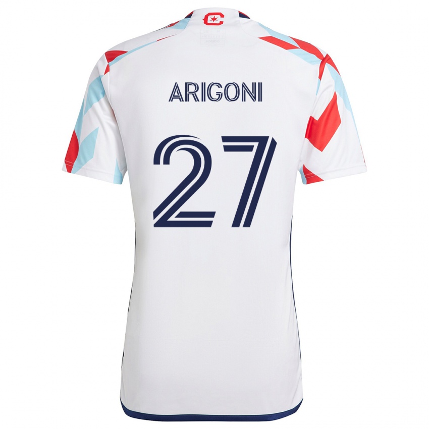 Kinderen Allan Arigoni #27 Wit Rood Blauw Uitshirt Uittenue 2024/25 T-Shirt